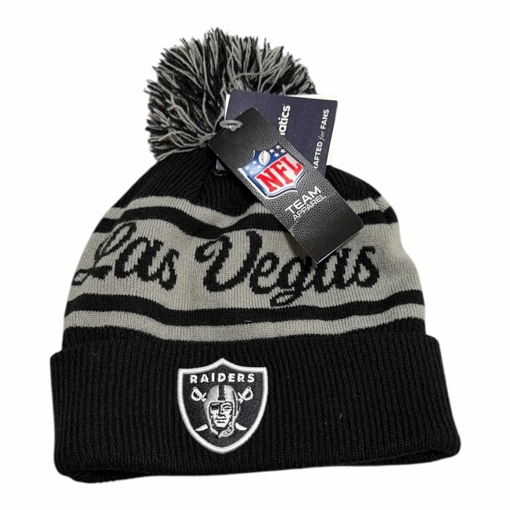 Fanatics NFL Las Vegas Raiders Beanie Black and Gray one size unisex